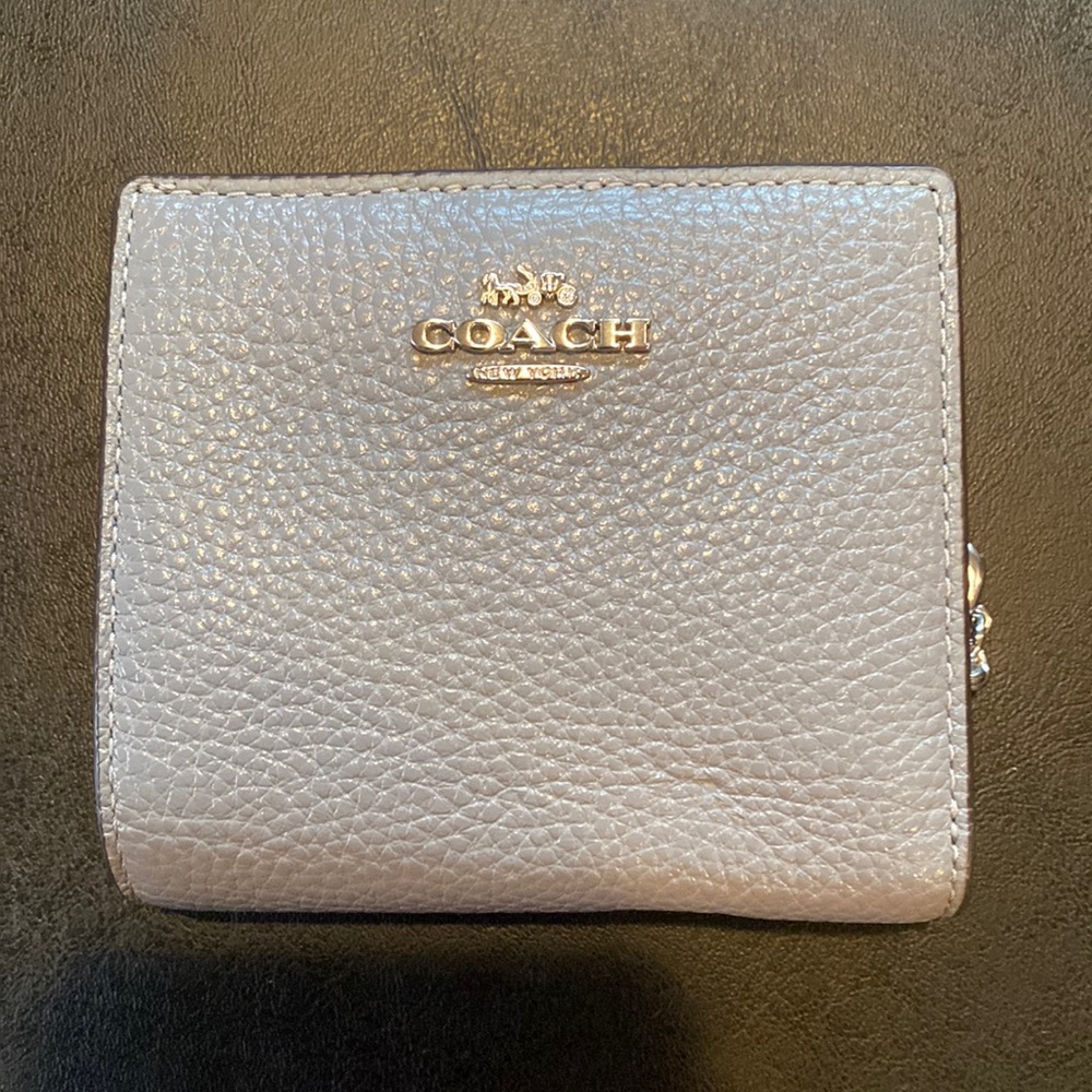 Pebble grey small coach wallet Brand new
